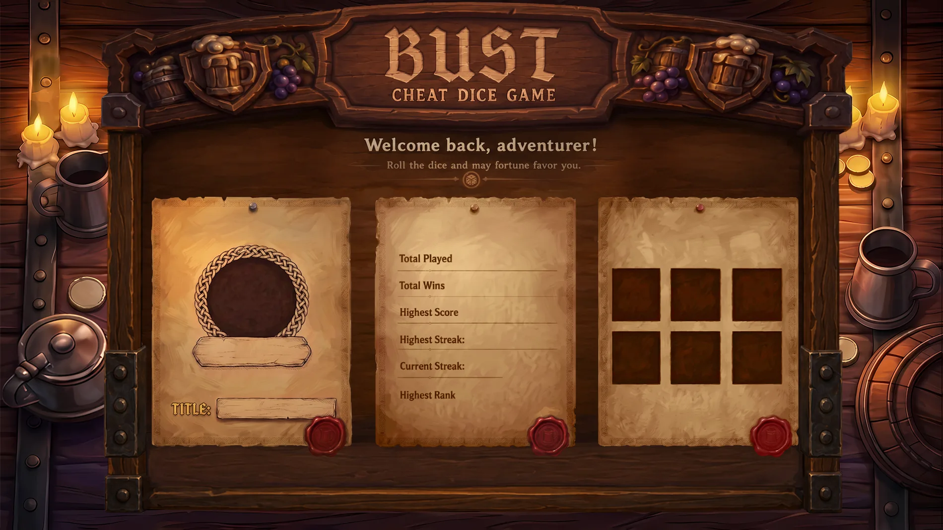 Turn Tracker Concept — BUST — The Dice Game