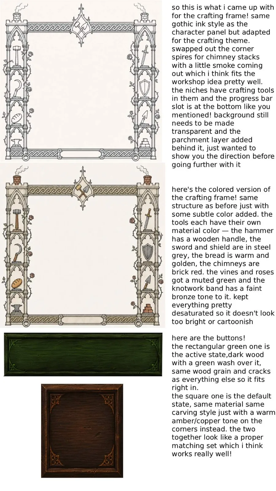 Ornament & Button Details — Dark Tales